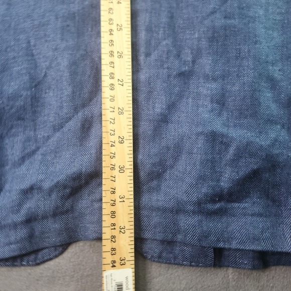 Jos A Bank Reserve Tailored Fit Blue Linen Preppy‎ Beach Wedding men Size 48 - Picture 6 of 11